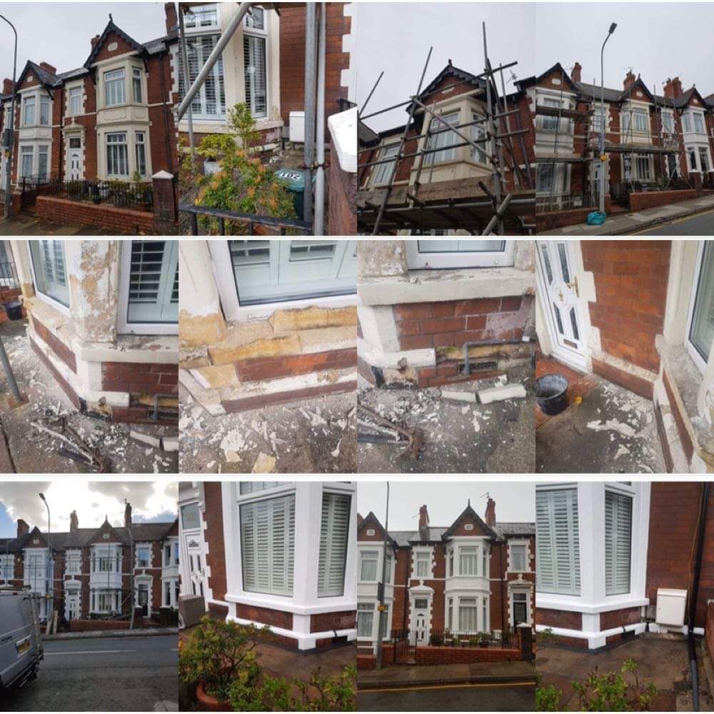 Refurbish the front of a Edwardian house in Barry